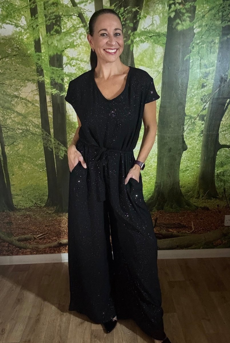 Sparkle wide leg jumpsuit