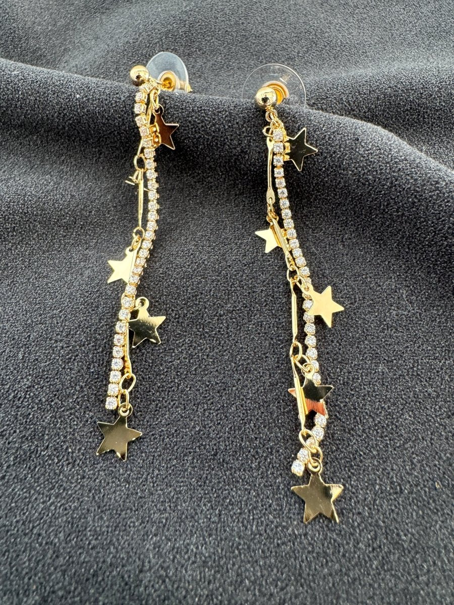 Star drop earrings