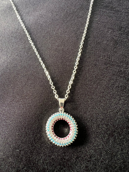 Colourful circular pendant