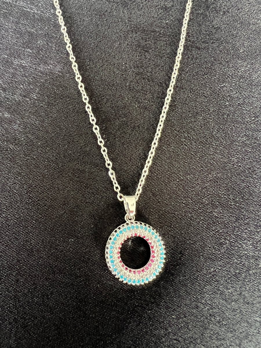 Colourful circular pendant