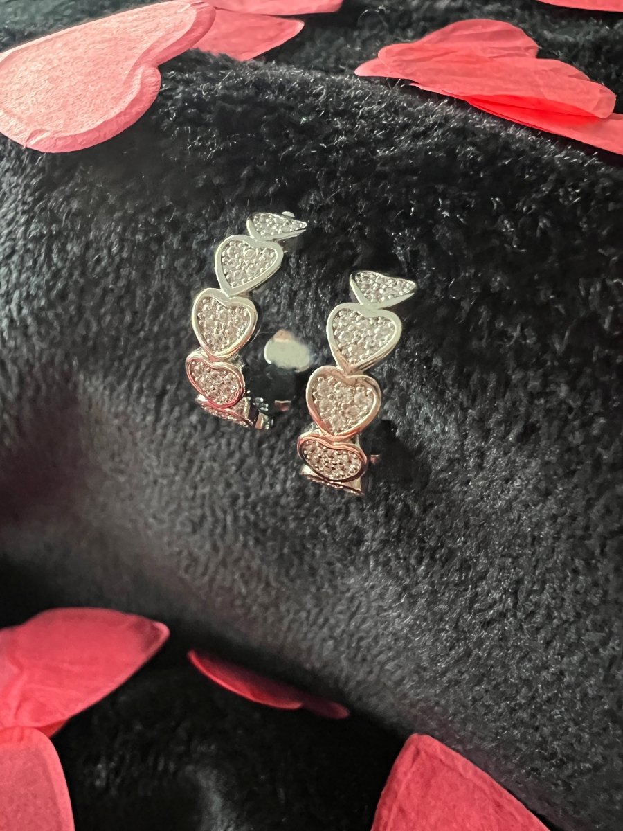 Looped heart earrings