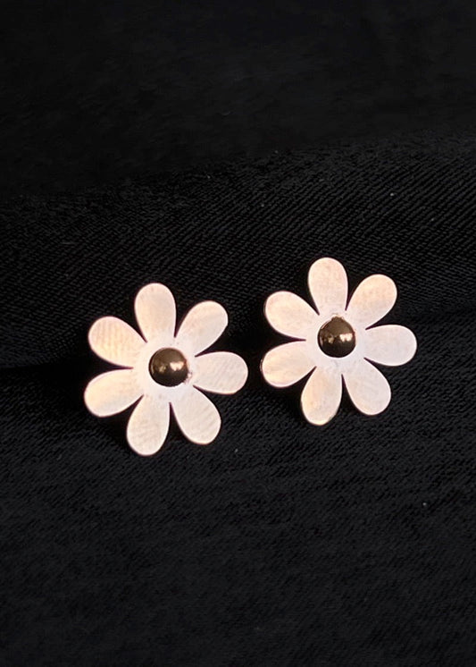 Mirror flower earrings