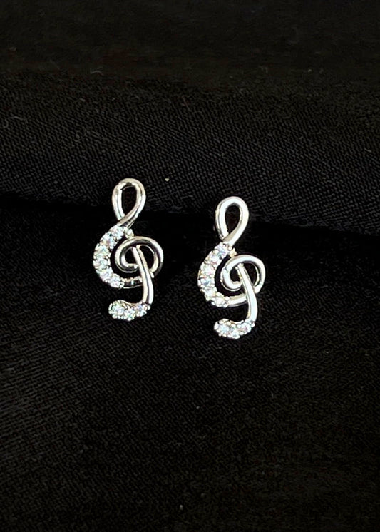 Treble clef earrings